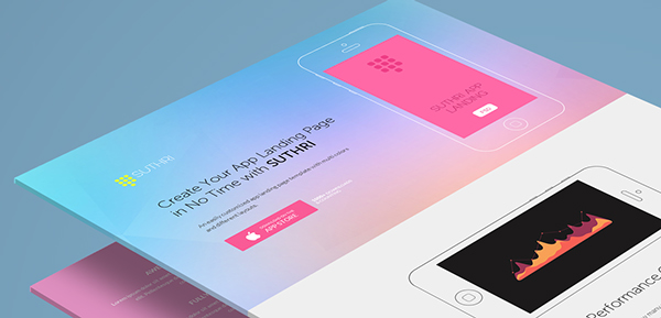 Suthri App Landing Page PSD